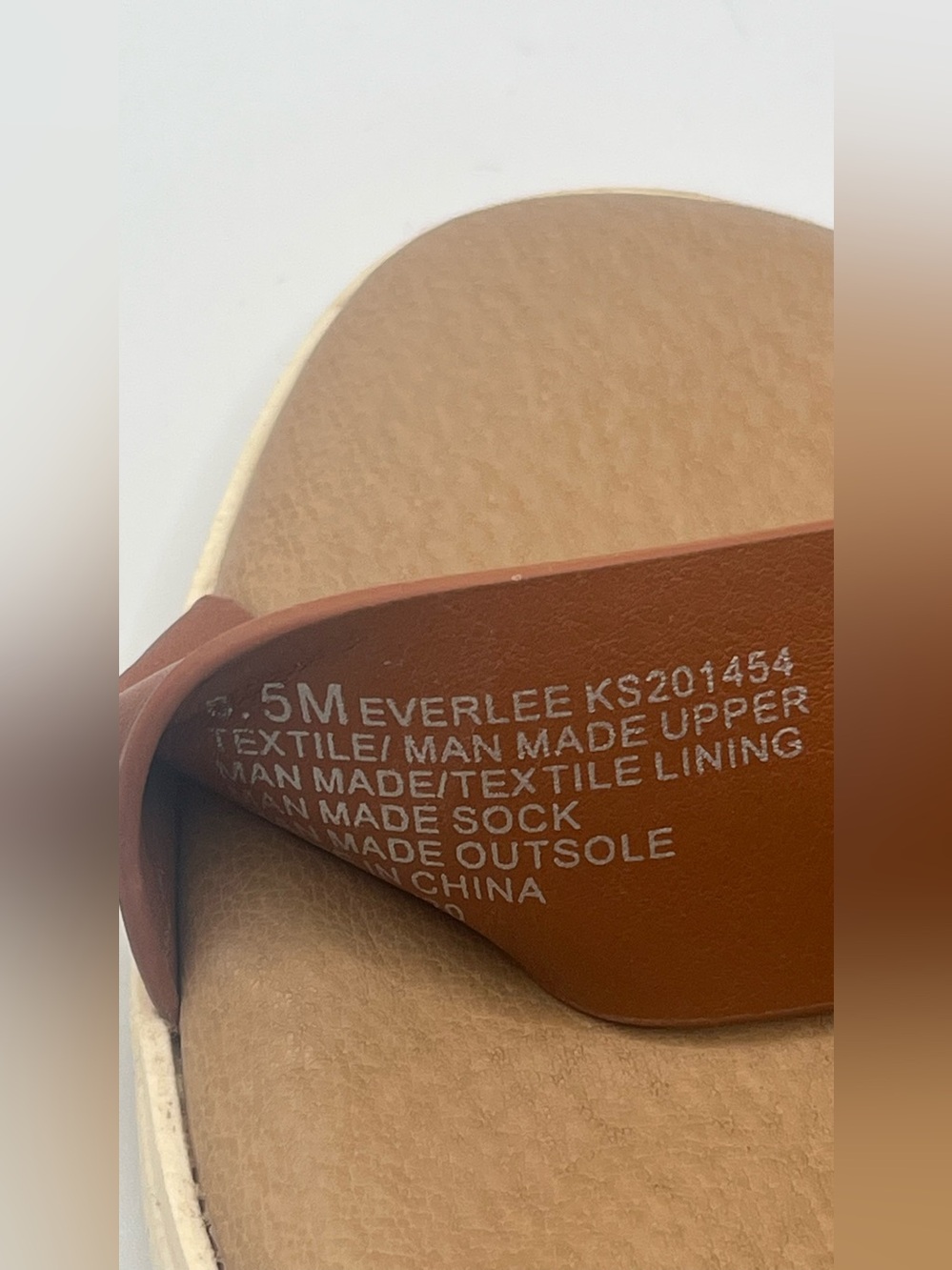 Kensie Women’s EVERLEE STRETCH Tan Brown Strap Casual Sandals Size 8.5 M - Picture 8 of 10